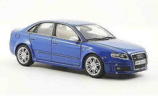 Audi RS4 berline 1/43 Minichamps (Typ B7) blau 2006 modellautos