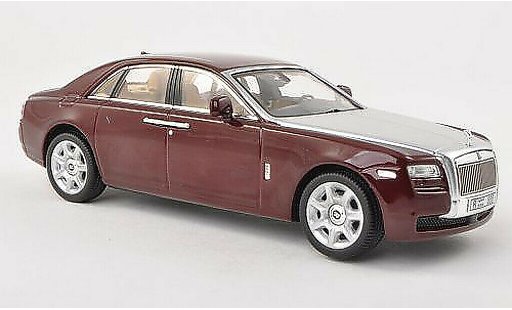Rolls Royce Ghost Base 1/43 IXO schwarz-rot/grau LHD 2009 modellautos