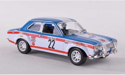 Ford Escort MK1 1/43 IXO 1600TC No.22 Chevron Rally Ypres 1970 Stapelaere/Aerts modellautos