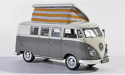 Volkswagen T1 Base 1/43 Schuco Campingbus grau/weiss modellautos