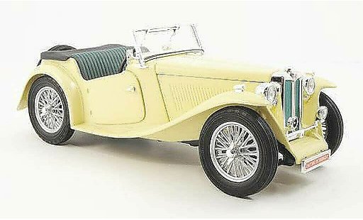 MG TC Base 1/18 Yat Ming Midget beige RHD 1947 modellautos