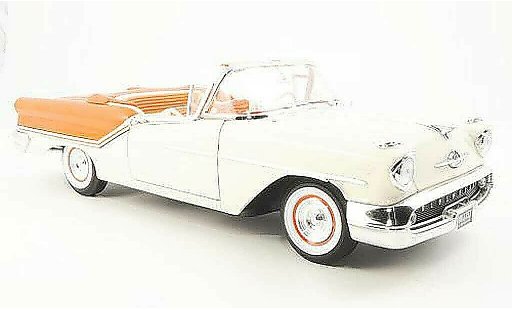 Oldsmobile Super 88 Convertible 1/18 Yat Ming Cabrio weiss/orange 1957 modellautos