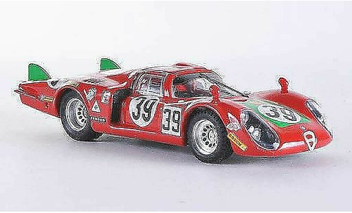 Alfa Romeo 33.2 coda lunga 1/43 Best 1968 Le Mans No.39 Giunti/Galli modellautos