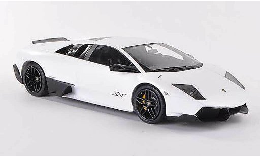 Lamborghini Murcielago LP670 1/18 MR Collection 4 SV Fixed Wing mattweiss modellautos
