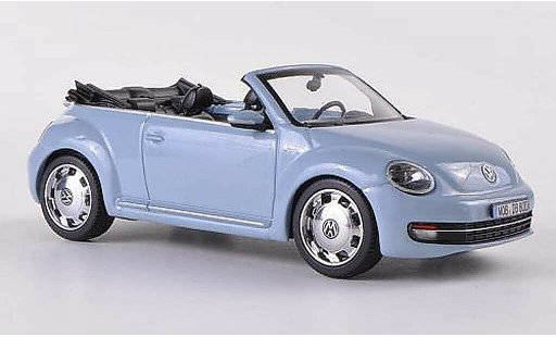 Volkswagen Beetle Cabriolet 1/43 Schuco Cabrio blau grau 2012 modellautos