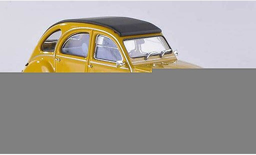 Citroen 2CV Berline 1/43 Minichamps schwarz-gelb 1980 modellautos