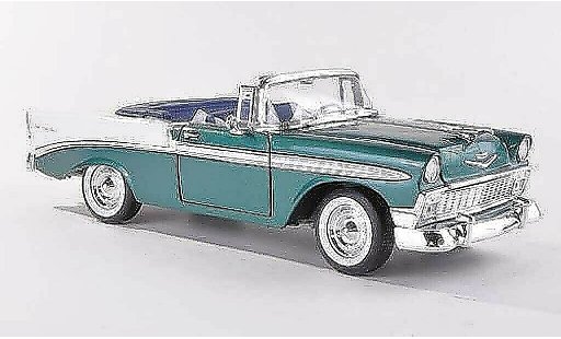 Chevrolet Bel Air Coupe 1/18 Yat Ming 1956 gr&Atilde;&frac14;n/weiss modellautos