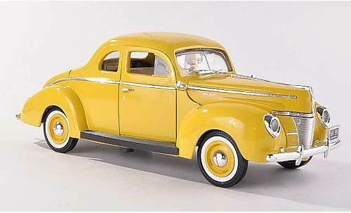 Ford Deluxe Berline 1/18 Motormax gelb 1940 modellautos