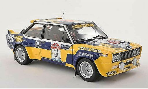 Fiat 131 Abarth 1/18 Kyosho No.7 4 Rombi Corse - VS Olio Rally Sanremo 1980 M.Alen/I.Kivimaki modellautos
