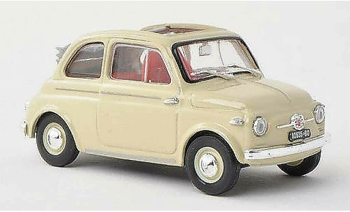 Fiat 500 Nuova 1/43 Brumm beige offenes toit rabattable 1957 modellautos