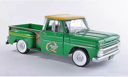 Chevrolet C-10 Pickup 1/18 Greenlight Stepside Quaker State gr&Atilde;&frac14;n 1965 modellautos