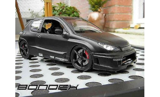 Peugeot 206 RC 1/18 Norev parotech 3 portes schwarz modellautos