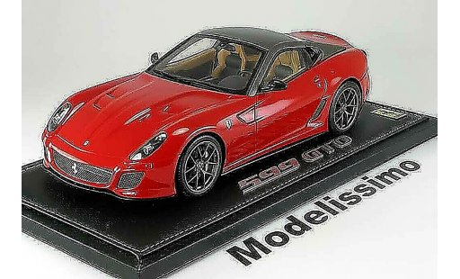 Ferrari 599 GTO 1/18 BBR Models 2008 rot anthracite modellautos