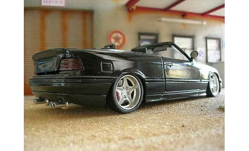 Bmw 325 Cabriolet 1/18 Maisto E36 schwarz swap z3m jantes z3m spoiler z3m modellautos