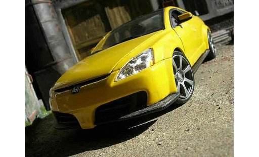 Honda Accord Base 1/18 Motormax 2003 gelb modellautos
