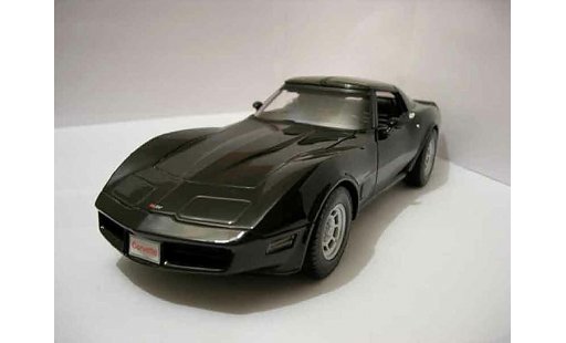 Chevrolet Corvette Coupe 1/18 Welly C3 schwarz 1982 modellautos