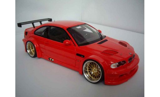 Bmw M3 coupe 1/18 Minichamps GTR E46 rot jantes bbs 19 pouces modellautos