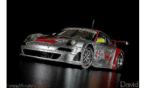 Porsche 911 GT3 RSR 1/18 Autoart 2007 flying lizard #45 alms modellautos