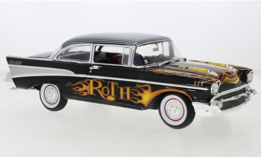 Chevrolet Bel Air 1/18 ACME Bel air noire/Décorer Big Daddy Ed Roth 1957 modellautos