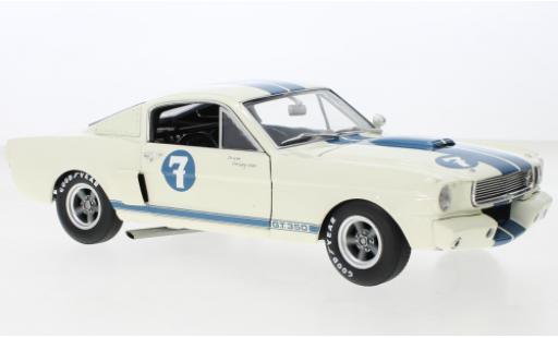 Shelby GT 350 1/18 ACME Ford Mustang R blanche/bleu No.7 1965 modellautos