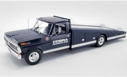Ford F-350 1/18 ACME Ramp Truck blau/weiss Shelby Cobra 1970 Powered by modellautos