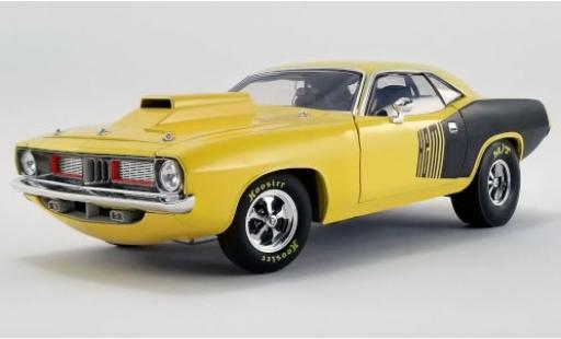 Plymouth Cuda 1/18 ACME Drag Car gelb/Dekor 1972 modellautos