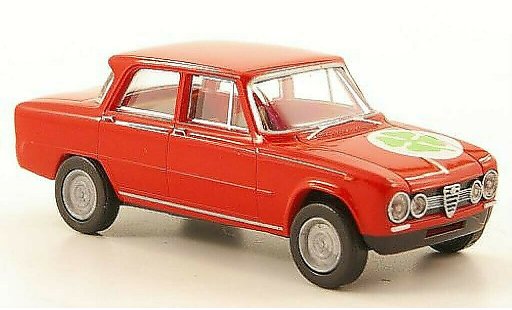 Alfa Romeo Giulia 1600 1/87 Brekina Quadrifoglio rot mit Kleeblatt modellautos