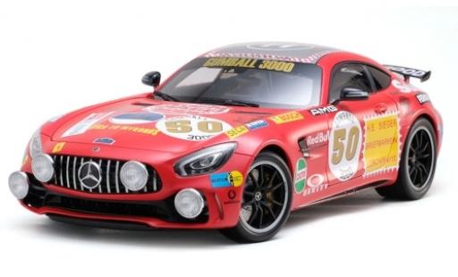 Mercedes AMG GT 1/18 Almost Real R (C190) 2017 Rote Sau avec Zusatzscheinwerfern No.50 Gumball 3000 modellautos