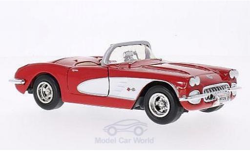 Chevrolet Corvette C1 1/24 Motormax (C1) rot/weiss 1959 modellautos