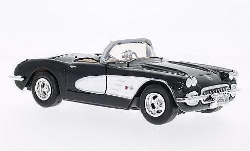 Modellautos Chevrolet Corvette 1/24 Motormax (C1) schwarz/weiss 1959 Chevrolet Corvette 1/24 Motormax (C1) schwarz/weiss 1959 modellautos
