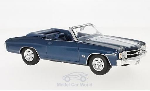 Modellautos Chevrolet Chevelle 1971 1/24 Welly SS 454 Cabrio mettalic blau/weiss 1971 Chevrolet Chevelle 1971 1/24 Welly SS 454 Cabrio mettalic blau/weiss 1971 modellautos