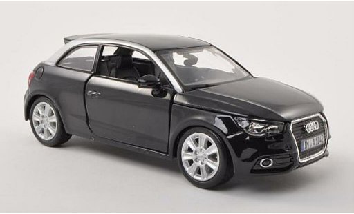Audi A1 citadine 1/24 Burago schwarz/grau modellautos