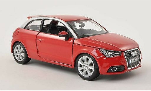 Audi A1 citadine 1/24 Burago rot/grau modellautos
