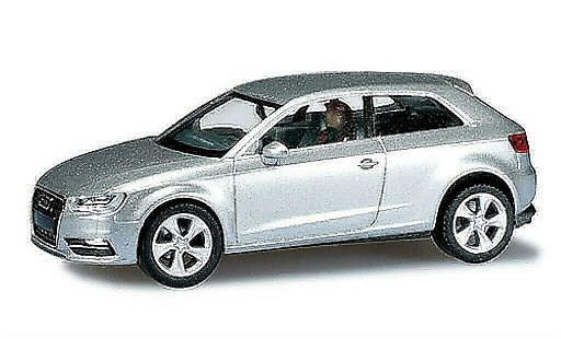 Audi A3 berline 1/87 Herpa (8V) grau DioramaReady modellautos