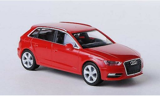 Audi A3 sportback 1/87 Herpa rot modellautos