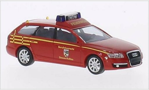 Audi A6 secours 1/87 Busch Avant Berufsfeuerwehr Dessau-Rosslau 2004 modellautos