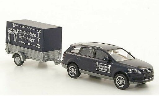 Audi Q7 suv 1/87 Wiking mit Anhanger Antiquitaten Schneider modellautos