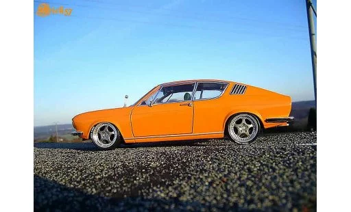 Audi 100 coupe 1/18 Anson S 1970 orange jantes porsche modellautos