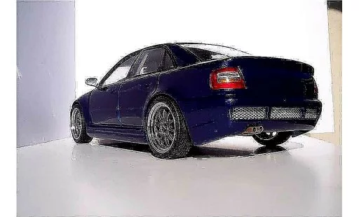 Audi S4 berline 1/18 Ut Models kit rs4 blau jantes kinesis modellautos