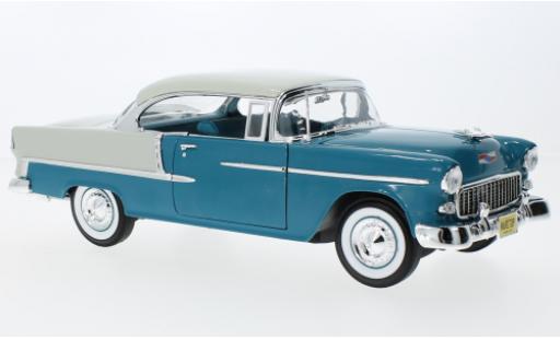Chevrolet Bel Air 1/18 Auto World Bel air Hardtop bleu/beige 1955 modellautos