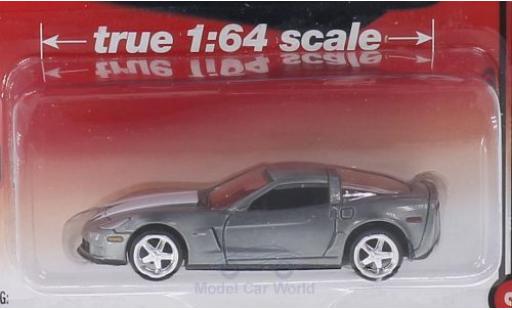 Chevrolet Corvette 1/64 Auto World Z06 (C6) Special Version grau/weiss 2012 ohne Vitrine modellautos