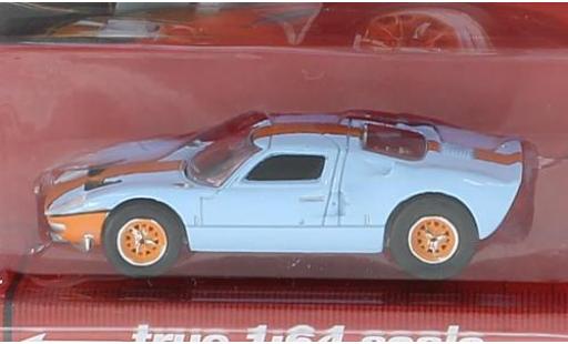 Ford GT40 1/64 Auto World blau/orange 1965 modellautos
