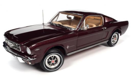 Ford Mustang 1/18 Auto World 2+2 mettalic rot 1965 modellautos