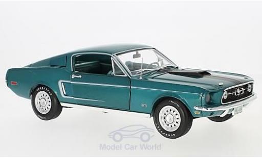 Ford Mustang GT 1/18 Auto World GT 2+2 mettalic türkis 1968 modellautos
