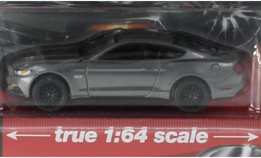 Ford Mustang 1/64 Auto World GT mettalic grau 2017 modellautos