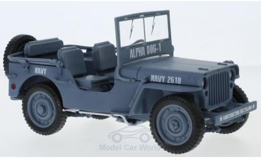 Modellautos Jeep Willys 1/18 Auto World MB grau 1941 Navy Jeep Willys 1/18 Auto World MB grau 1941 Navy modellautos