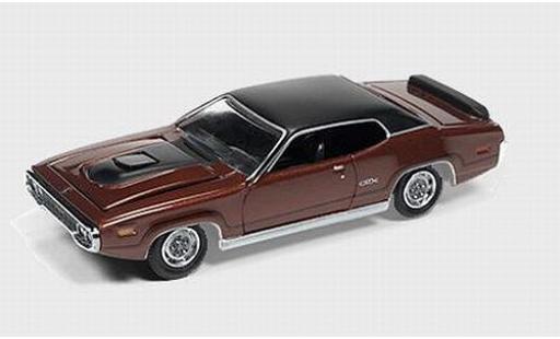 Plymouth GTX 1/64 Auto World braun/schwarz 1971 modellautos