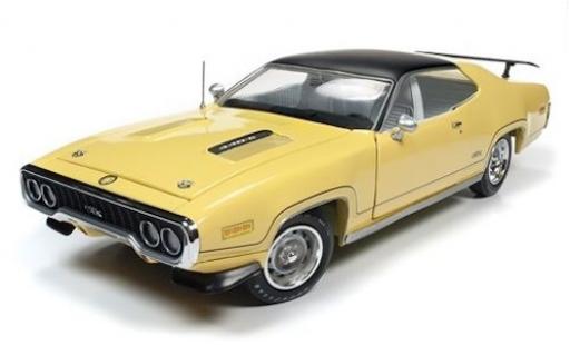 Modellautos Plymouth GTX 1/18 Auto World gelb/schwarz 1971 Plymouth GTX 1/18 Auto World gelb/schwarz 1971 modellautos