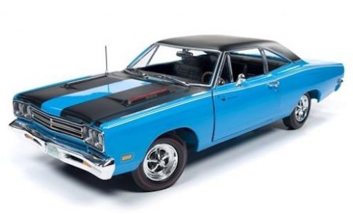 Modellautos Plymouth Road Runner 1/18 Auto World blau/schwarz 1969 Plymouth Road Runner 1/18 Auto World blau/schwarz 1969 modellautos