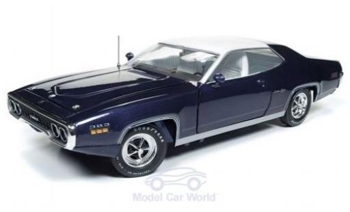 Plymouth Satellite 1/18 Auto World Sebring Plus mettalic lila/weiss 1971 modellautos